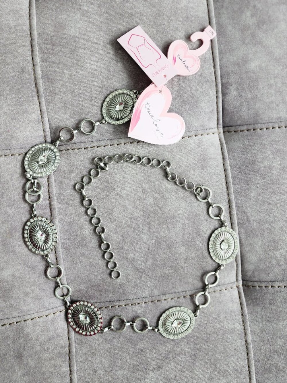 NWT True Love Women's Western Concho Fashion Chain Belt Size L/XL